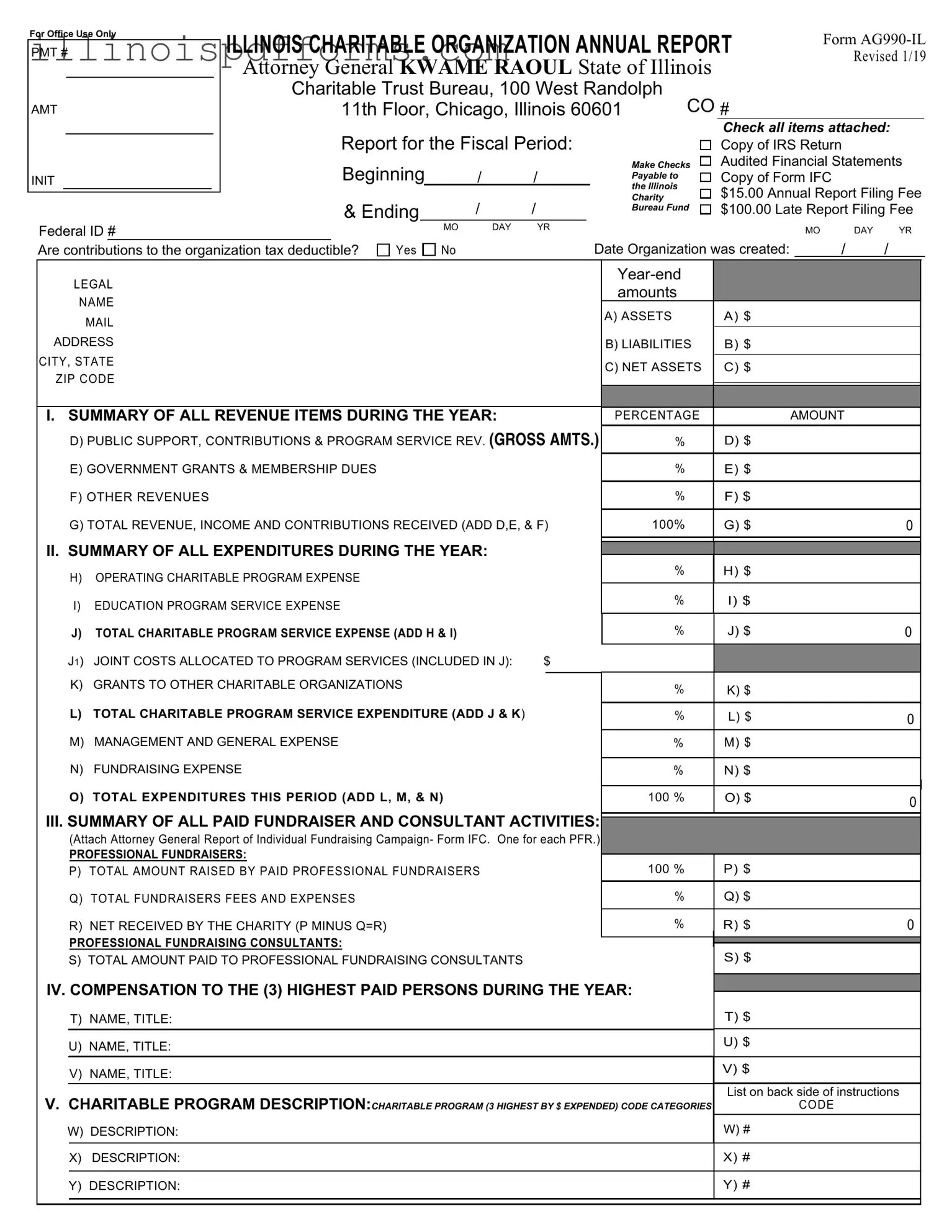 Fill a Valid Illinois Ag990 Form