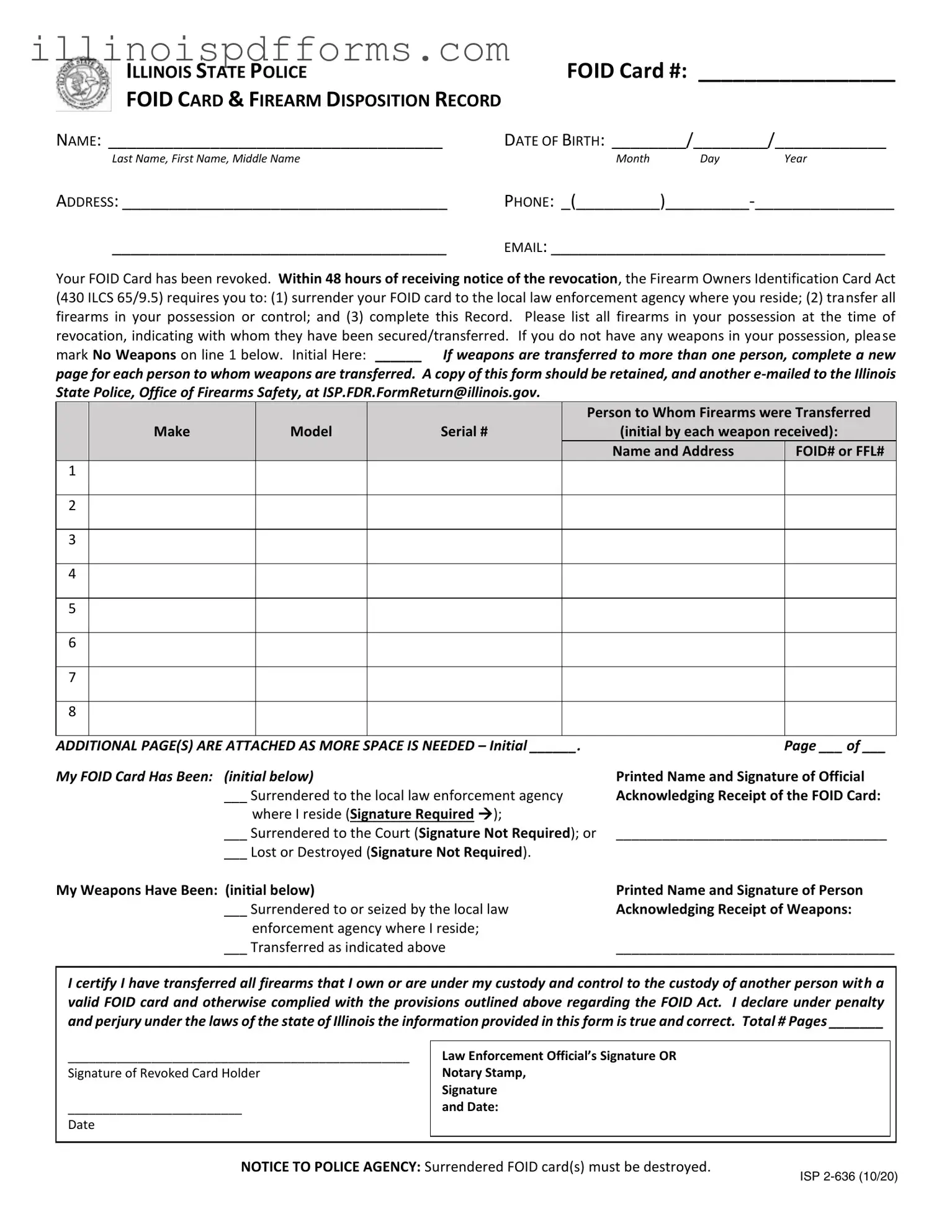 Fill a Valid Illinois Disposition Form
