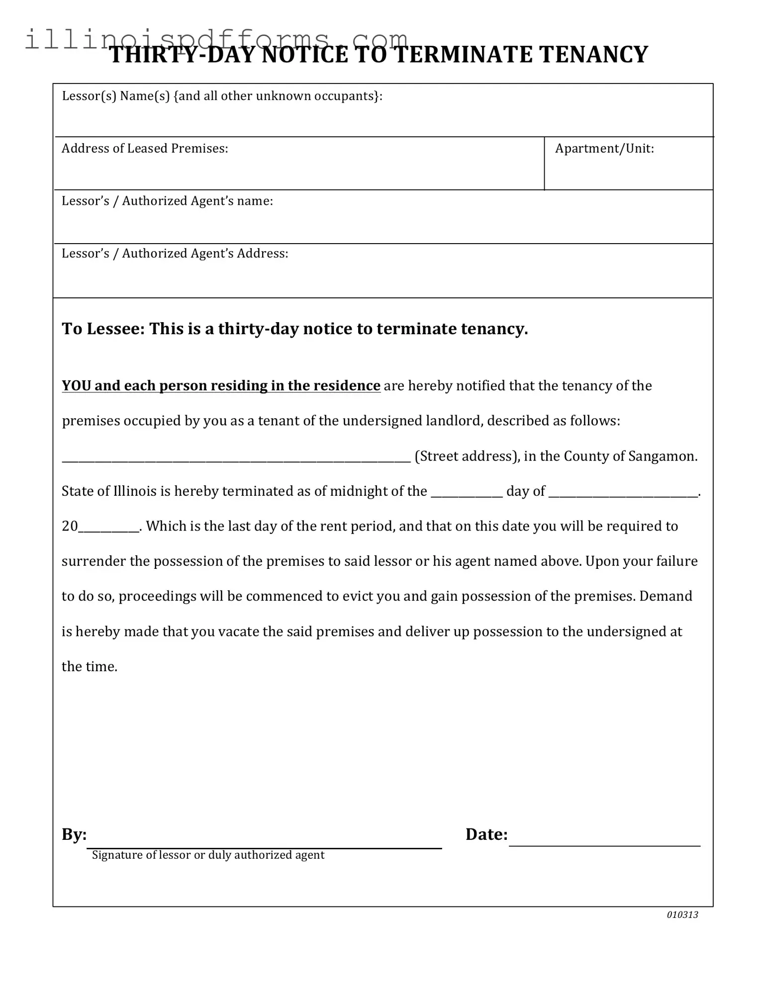 Fill a Valid Illinois Vacate Form