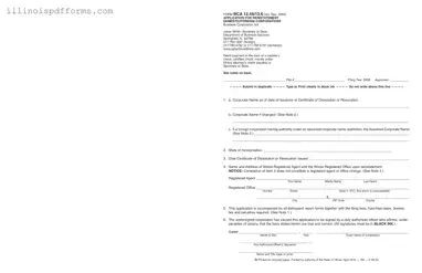 Fill a Valid Bca 12 45 Illinois Form
