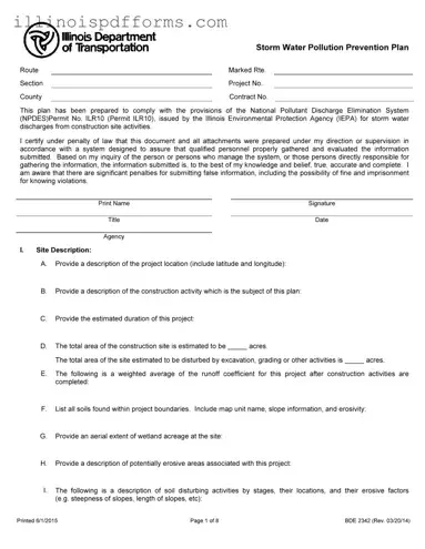 Fill a Valid Illinois Bde 2342 Form