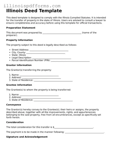Printable Deed Template for Illinois State