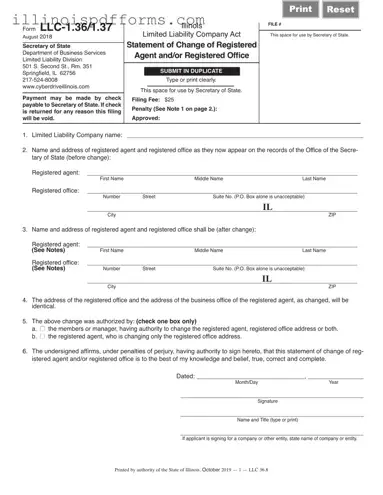 Fill a Valid Illinois Statement Of Change Form