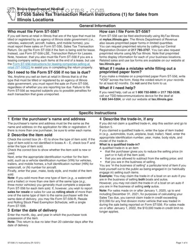 Fill a Valid St 556 Illinois Form